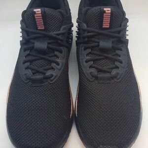 Puma Black and Gold Sneakers with Modern Design